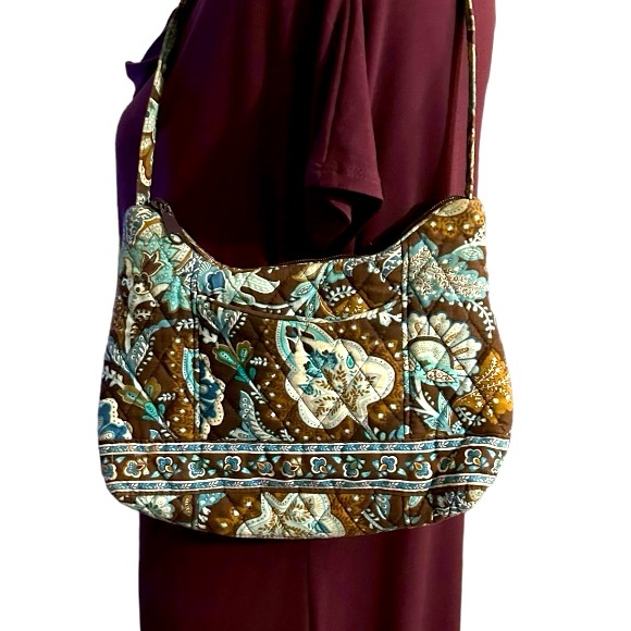 Vera Bradley Java Blue retired design smaller Molly handbag - Picture 5 of 5
